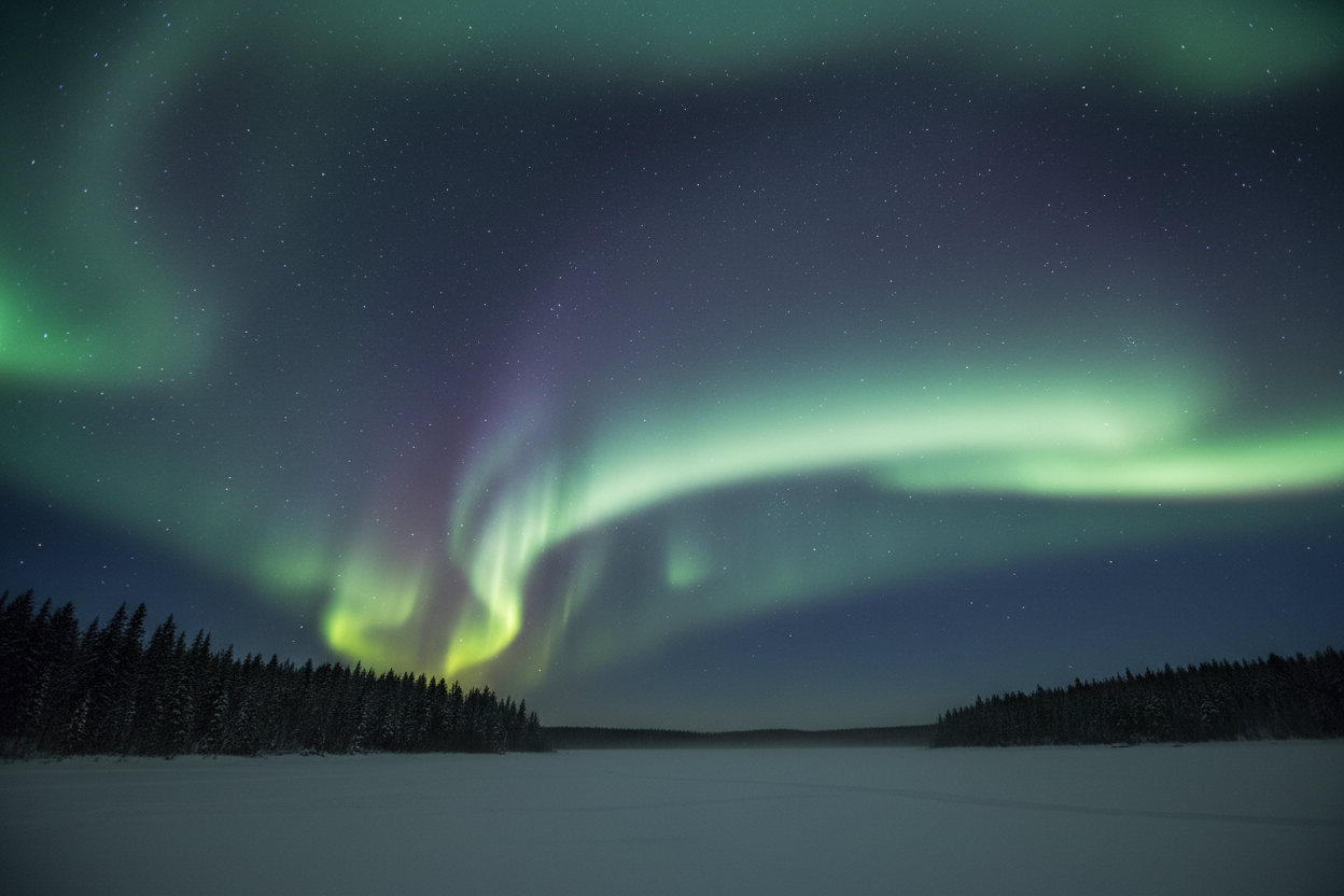 peaceful northern lights